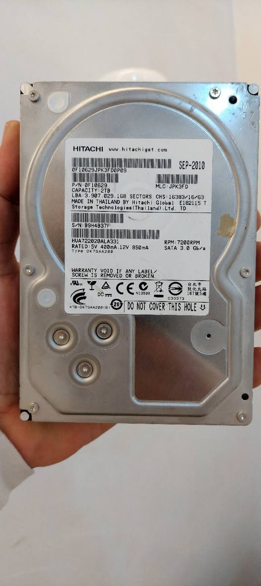 هارد نوع هيتاشي 2TB
25 الف مع توصيل ***********
