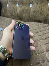 ايفون 14 برو ماكس ذاكرا128 بطاريه 92 نموذج ZA ((دبل سيم)) جهاز شرط وضم...