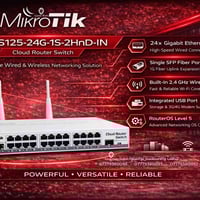 سويتش مايكروتك • 24 بورت • SFP فايبر