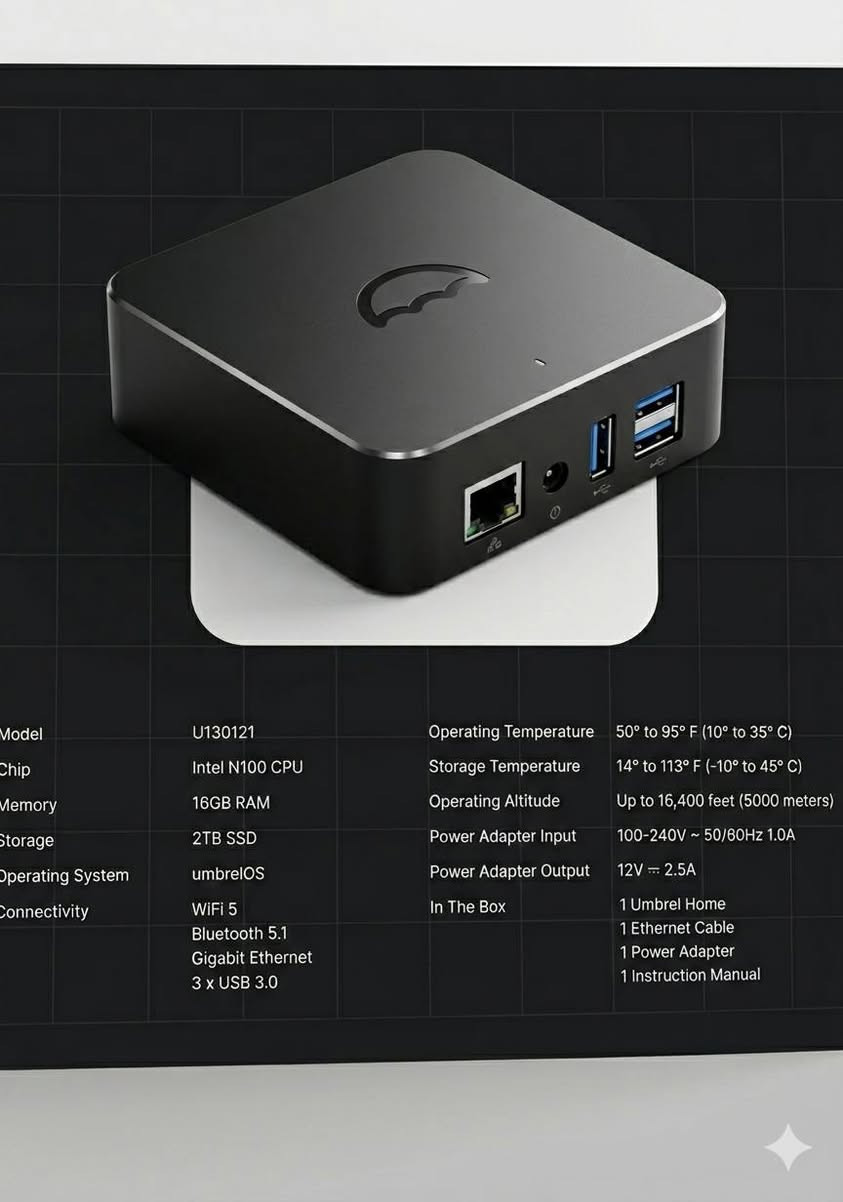الخصوصية فووول: انسى سالفة الاشتراك بالـ iCloud أو Google Drive وتدفع فلوس كل شهر. هذا الجهاز يصير خازن لصورك وملفاتك ببيتك، وتگدر توصللها من أي مكان بالعالم.
​نظام Umbrel OS: نظام سهل وممتع، تگدر تنصب عليه مئات التطبيقات بضغطة وحدة (تطبيقات بيت ذكي، محفظة بتكوين، سيرفر أفلام "Plex"، وغيرها هواي).
​المواصفات (حتى تطمئن):
​المعالج: Intel N100 (سريع وميصرف كهرباء).
​الرام: 16GB (يعني يشيل ثقل وما يگول أح).
​الخزن: 2TB SSD (خزن سريع جداً ومساحة عملاقة لكل ملفاتك).
​الاتصال: يدعم WiFi 5، بلوتوث 5.1، ومنفذ إيثرنت سريع (Gigabit) ملاحظة الجهاز جديد ممستعمل ابد انطيني سعر بما يرضي بي الله.


**إذا كنت صاحب هذا الإعلان وتريد حذفه لأي سبب، رجاءا أرسل رسالة إلى الدعم الفني**