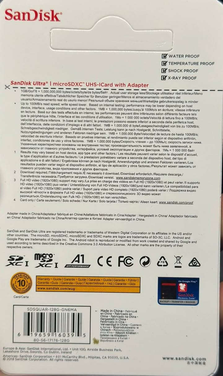 سلام عليكم
رام سانديسك ذاكرة 128

كبس شركة 

يرهم ع الدرون + كامرات الكو برو
 + الداش كام 

سعر القطعه 10 الف 

عندي كمية الي يريد كمية

سعر الكمية 7 الف متوفر بس 90 قطعة

عنوان بغداد العطيفية ***********
