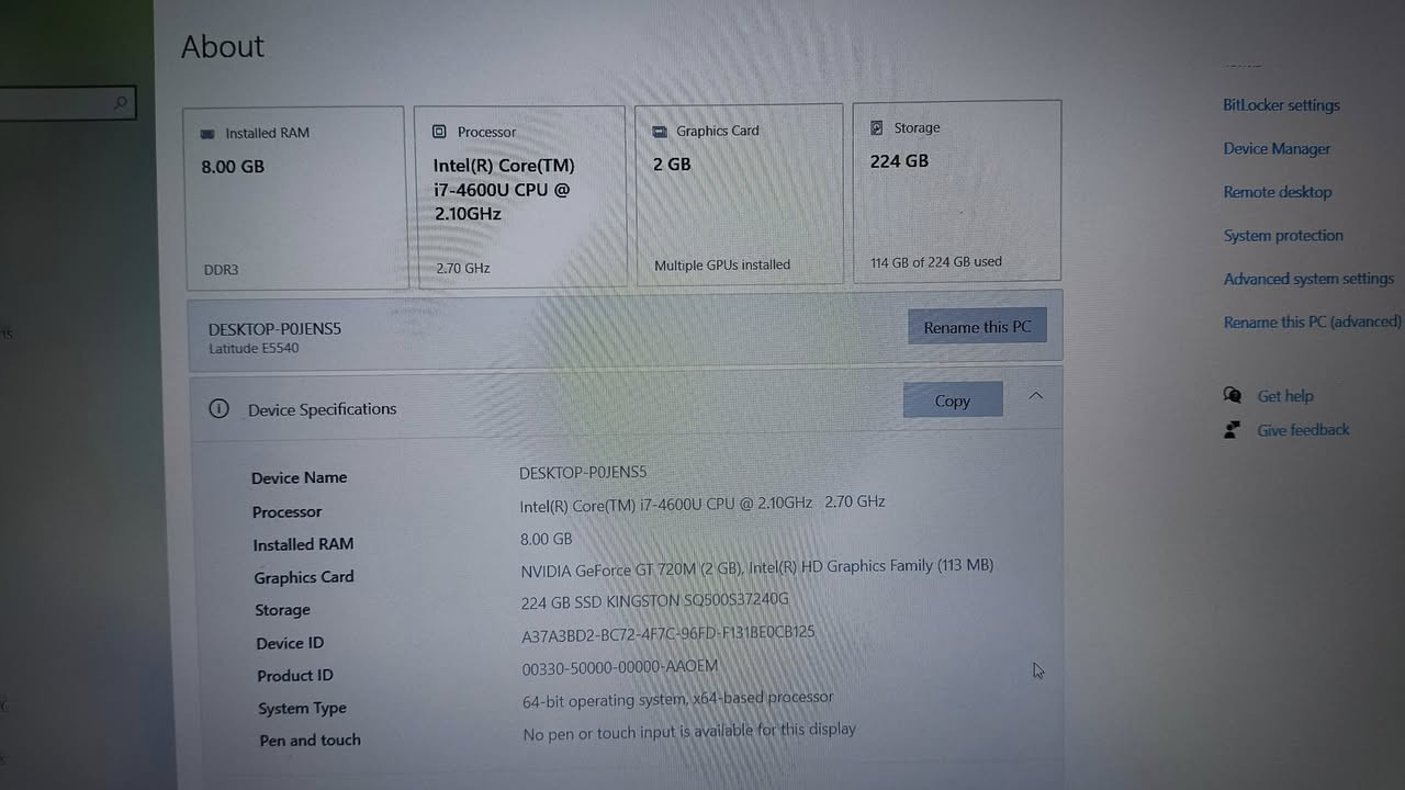 السلام عليكم ورحمه الله وبركاته 
لابتوب للبيع
Core i7 gen4
 ram 8gb ddr3 
كارت شاشه منفصل 2gb 
ملحقات (شاحنة_جنطة_ماوس)
سعر 200
مكاني واسط قضاء العزيزية
رقمي ***********
