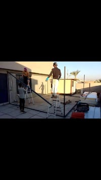 حدادة المصطفى لعمل السندويج بنل والأبواب والشبابيك والفوم التركي   وكا...