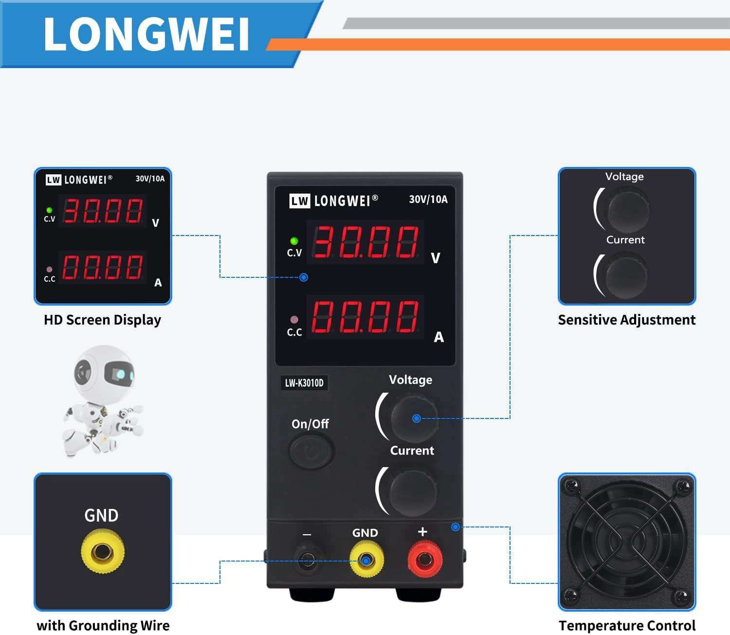 Power Supply (0-30V, 0-10A)
پاوەرسپلای بە هێزی (0-30) ڤۆلت و (0-10) امپیر
نوێ بەکارنەهاتوو 
مارکەی LONGWEI
نرخی 49 هەزار
LOGNWEI ® DC Variable Power Supply - 30V 10A Bench Power Supply with 4-Digital LED Display for DIY, Electroplating, Lab Use رانية, السليمانية


**إذا كنت صاحب هذا الإعلان وتريد حذفه لأي سبب، رجاءا أرسل رسالة إلى الدعم الفني**