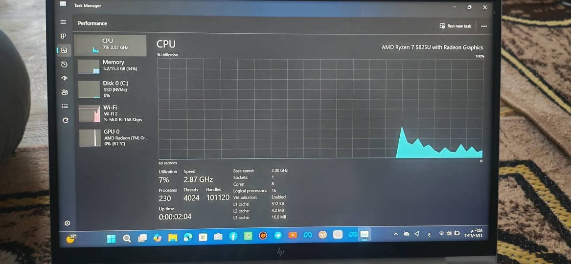 السلام عليكم
لابتوب للبيع
Hp elitebook 645 g9
✅ نضافة 97٪

✅ بصمة اصبع + بصمة وجه 

✅ يحتوي على جميع منافذ ويحتوي منفذ شريحة هاتف 

✅ بطارية تشغيل يصل الى 5 ساعات متواصلة

✅ مع شاحن سريع 65واط (من صفر الى 100 خلال 40 دقيقة) 

✅ مواصفات كاملة داخل الصور 

✅ السعر 470الف دينار 

📍 تواجد اربيل + متوفر توصيل 

📞 تواصل *********** (متوفر ايضا واتساب)
