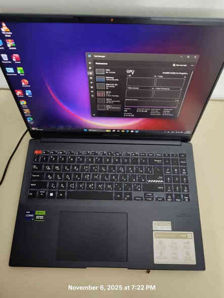 لاپتۆپێکی زۆر بەهێز پڕۆسێسەرێکی 
ئیجگار بەهێزی لەسەرە 
لاپتۆپەکە هێجگار خاوێنە تەنها 70جار کاراوەبە شەحنەوە!
پاتری ڕیپۆرتی 96٪

ASUS VIVOBOOK 16X
Cpu: Core i9 - 13900H (🌶️20core)
Ram: 16 DDR5 
Hard: 1 TB SSD NVME 🥱
Gpu: RTX 4060 8G 🦦
Display: 16.0" WUXG 120hz😱
Battery report: :96%
70 times got charged

***********
نرخ میلون و 350 هه زار 
گەیاندن بەردەستە 🚕 حلبجة
