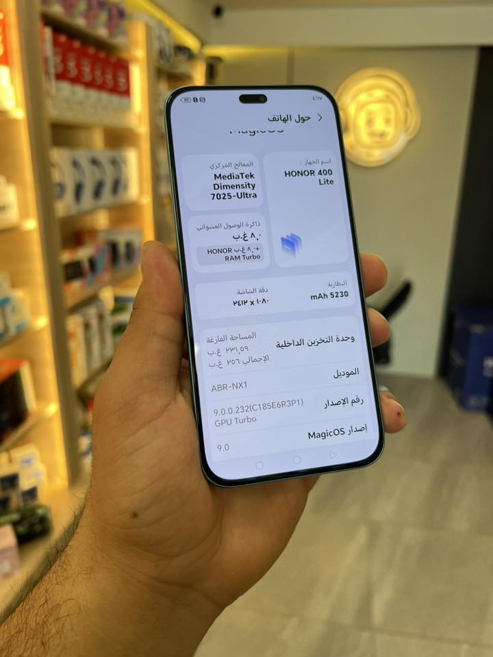 HONOR 400 Lite 🩵
بسعر 295 الف فقط مع كامل ملحقات 🥰

الذاكرة 256GB

رام 8GB+8GB=16GB

المعالج Dimensity 7025 

بطارية mAh 5230

تردد الشاشة 120HZ 

الكاميرا 108M

بصمة بالشاشة 

جهاز كلش حلو ونظيف ❤️‍🔥

المكان موصل 

حي الميثاق 

للاستفسار 

***********
