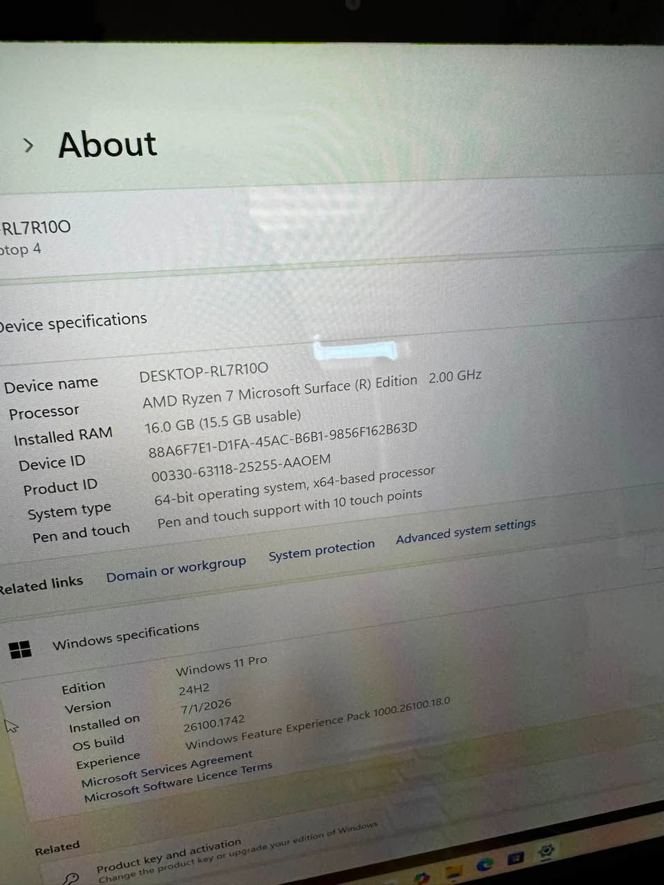 السلام عليكم 
بيع فقط  لابتوب   🛑 بيع فقط بدون لمس 
معدني كامل مو بلاستيك لابتوب رجال أعمال 
Surface laptop 4 13.5 2k 
Ryzen 7 4980U 4 جيل 11  
Ram 16  Gb 4333mhz
256   NMVE SSD   ٥ مرات اسرع من اس اس دي  قابل للزياده 
AMD Vega 11 8GB كرت شاشة 
بطارية طوليه لحد 5-8 ساعات
السعر 550   الف بيع فقط


**إذا كنت صاحب هذا الإعلان وتريد حذفه لأي سبب، رجاءا أرسل رسالة إلى الدعم الفني**