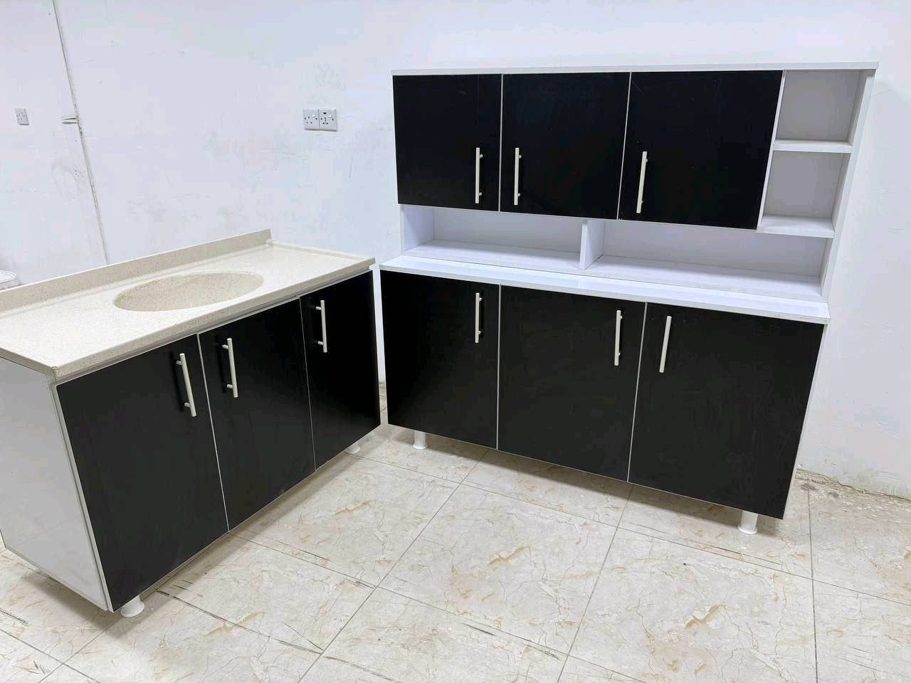 كاونتر خشبmdf قياس متر ونص وسنك متر و20 مرمر سعر 260 الف