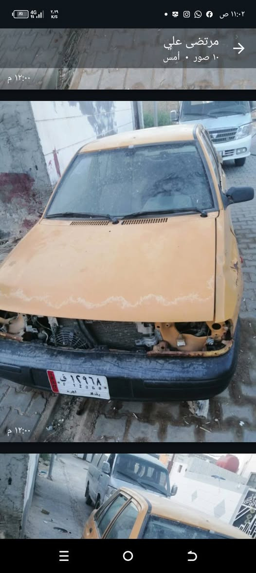 سلام عليكم اخوان سايبا للبيع تصقيط رقم بغداد بدون مكينه كير الايتات بور موجودات شواصي مكفولات حدادية 70 بالمئه بدي بلاد فقط جاملغ الكدام يريد تصفا وبية اخياسات بالدوس سعره 4اوراق موديل 11قرب عمارات زيتون ***********ديوانية
