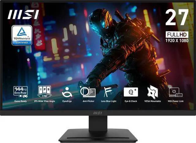 Monitor | Open box 

MSI Pro MP27 3L E14 
144 HZ 1920x1080 Full HD 1Ms
IPS Wide View Angle 
Game Ready
EyesErgo
Anti-Flicker
Less Blue Light
VESA Mountable HDMI دهوك, العراق


**إذا كنت صاحب هذا الإعلان وتريد حذفه لأي سبب، رجاءا أرسل رسالة إلى الدعم الفني**