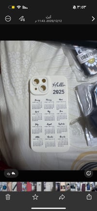 كفر هاتف آيفون بتصميم تقويم 2025، مصنوع من مادة متينة ومرنة لحماية هات...