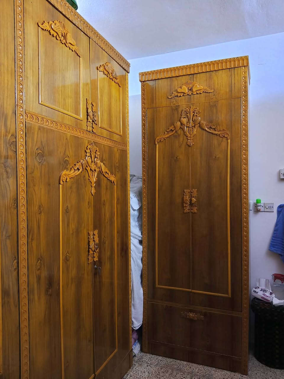 (مكلف بل نشر) سلام عليكم غرفة نوم مستعمله شهر فقط للبيع نضيفه السبب مساحة الغرفه صغيره السعر 1.250.000///***********
