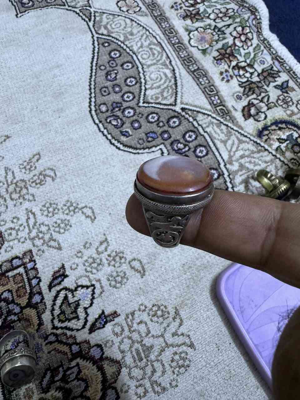 خاتم يماني اصلي مصور هلال صياغه ثقيله يدويه سعره 150 قفل  ***********
