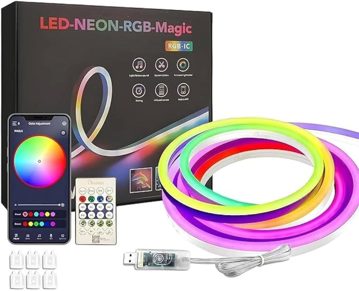 ✨💡 LED-NEON-RGB Magic – أضف لمسة سحرية إلى أي مكان! 💡✨
حوّل غرفتك أو مكتبك إلى مساحة نابضة بالألوان والإبداع مع شريط الإضاءة الذكي RGB-IC Neon! تصميم مرن، ألوان لا نهائية، وتحكم كامل من موبايلك 🎨📱
🔥 المميزات:
🌈 ألوان RGB كاملة مع تأثيرات متدرجة مذهلة
🎶 يتفاعل مع الموسيقى – الإضاءة ترقص على نغمة الصوت
📲 تحكم عبر تطبيق الموبايل
🎛️ ريموت كنترول بالأشعة تحت الحمراء
⏱️ مؤقت تشغيل/إيقاف تلقائي
💡 تقنية RGB-IC لعرض أكثر من لون في نفس الوقت
🧩 تصميم مرن قابل للثني لتشكيل أشكال مبتكرة (قلب، شجرة، نوتة موسيقية وغيرها)
📦 المواصفات:
النوع: LED Neon RGB-IC
الجهد الكهربائي: 5V / USB
طريقة التحكم: تطبيق + ريموت
أوضاع الإضاءة: متعدد الألوان + أوضاع ديناميكية
الاستخدام: غرف نوم – صالات – مكاتب – خلف التلفزيون – ديكور ألعاب
🎁 مناسب للهدية ولمحبي الديكور العصري وأجواء الجيمنغ!
📩 الكمية محدودة – اطلبه الآن وأضف أجواء احترافية لمكانك!


**إذا كنت صاحب هذا الإعلان وتريد حذفه لأي سبب، رجاءا أرسل رسالة إلى الدعم الفني**