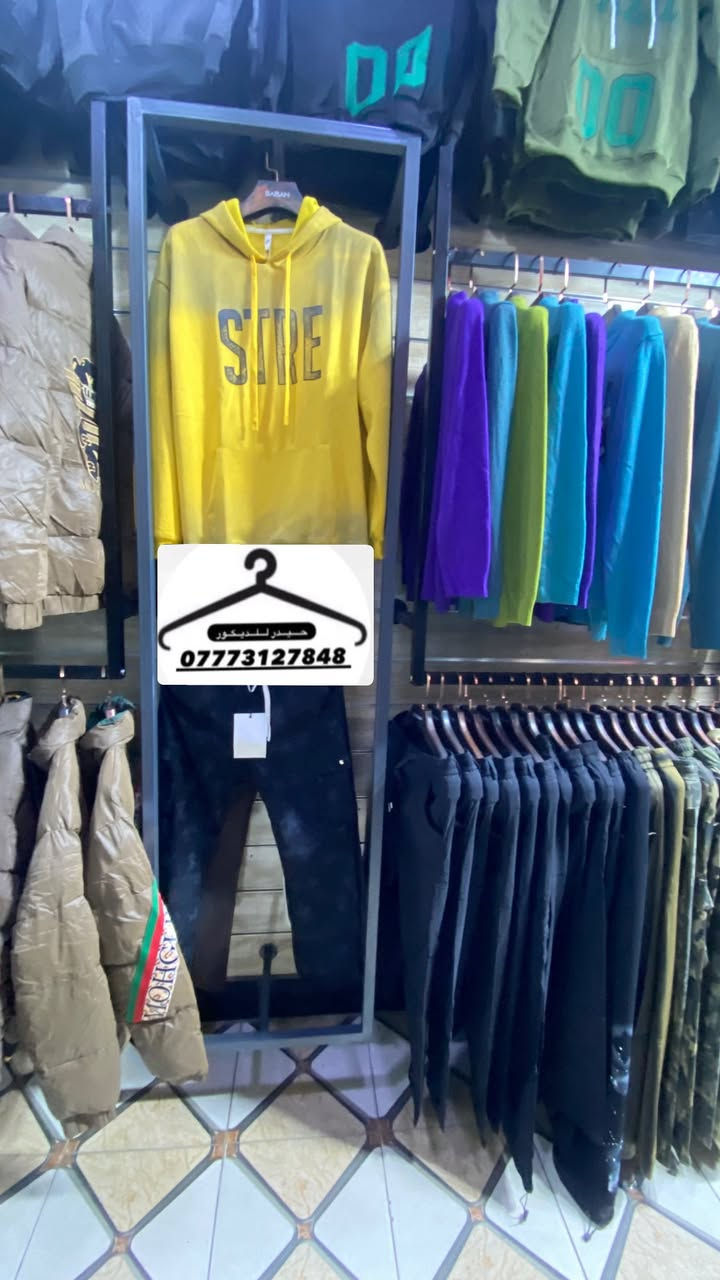 اللهم صل على محمد وآل محمد عمل انواع الستاندات بجميع القياسات ( حديد 
ثقيل + مقاوم للصدأ + يتحمل العدد الكثير والاوزان الثقيله ) ثابت ومتحرك .
تثبيت وعمل ديكورات الالبسه والمحلات التجاريه والرفوف بأنواعها☎️***********
