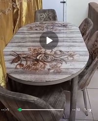 للبيع ميز طعام نظيف جدا مع 6 كراسي 07828267343