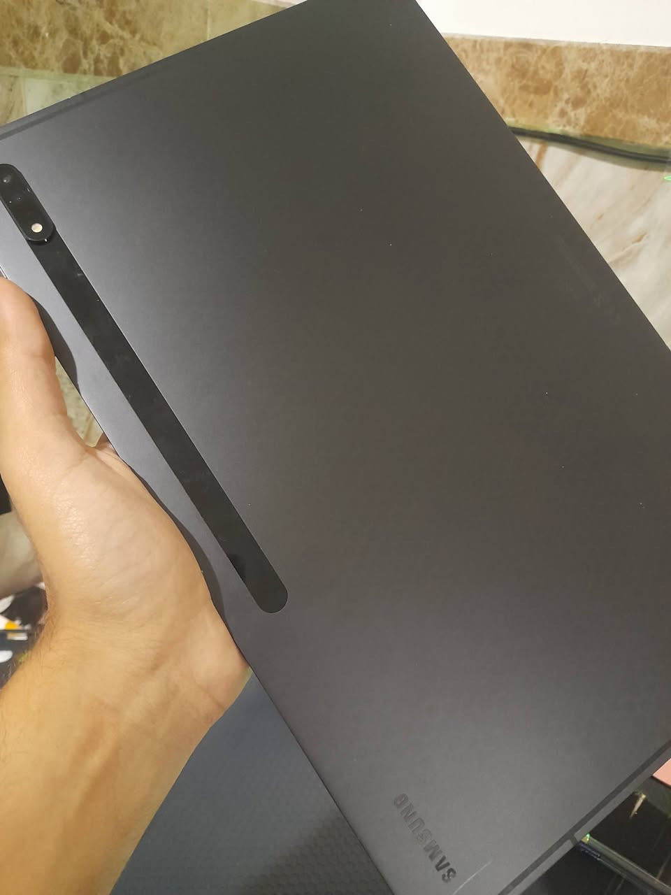 للبيع جهاز Tab Samsung S8 Ultra
السلام عليكم . جهاز تاب سامسونغ للبيع ذاكرة 256GB بحجم شاشة 14.6 انج ( اكبر شاشة لجهاز تاب ) مع القلم الاصلي للجهاز  S pen . معالج سناب دراغون 8 اليت قوي جدا للالعاب والمونتاج . بتردد 120 هرتز . وشاشة سوبر Oled تعطي الوان حقيقية بدقة 2k  . مفيد جدا للطلاب للدراسة والكتابة والرسم جدا سلسة وايضا قوي في الالعاب وصناعة المونتاج 
لمعلومات اكثر عن الجهاز شاهد مراجعات في اليويتوب
الجهاز نظيف جدا مابيه اي شخوط بطاريته 96% تدوم ٧_٨ ساعات باقصى اداء 
السعر 910 " سعر اقل من السوق بكثير لان المستخدم ينباع فوك المليون و١٠٠ الف "  توصيل فقط في الموصل. باقي المحافظات اذا عندك توصيل راسلني
يأتي مع القلم تبات "نبلات" اضافية اصلية


**إذا كنت صاحب هذا الإعلان وتريد حذفه لأي سبب، رجاءا أرسل رسالة إلى الدعم الفني**