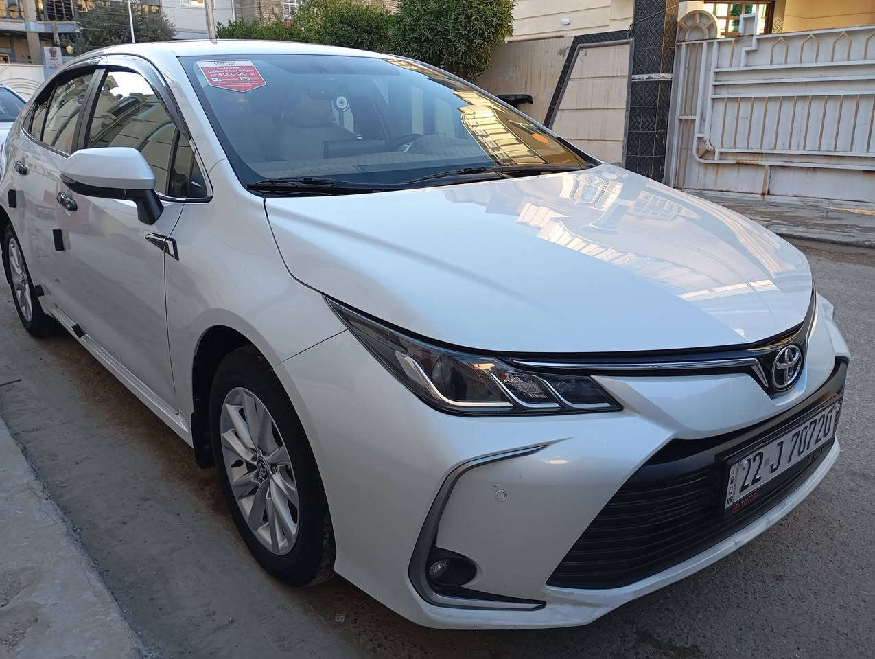 السلام عليكم للبيع كورلا 2022 ياباني بانزين فقط 
المواصفات:
رقم أربيل ( جيهان ) 
مكفوله  بدون ضرر بدون صبغ 
ماشيه ١٢٧
محرك 1800  بانزين
بصمه + دخول ذكي
نضام الترحيب  عند الاقتراب
تبريد قطعتين
نضام قياده ( سبورت +عادي )
كيجات دجتل شاشه
حساس أمامي + خلفي
مانع نزلاق
تبريد بيانو شاشه
مري شفط
ويل كب حجم 16   عدد 5
حساس اطار
حساس لايت عالي وناصي اوتو + حساس مطر
العنوان فلوجه
السعر 164 بيهه مجال 
رقم الهاتف ***********
رقم الهاتف ***********
