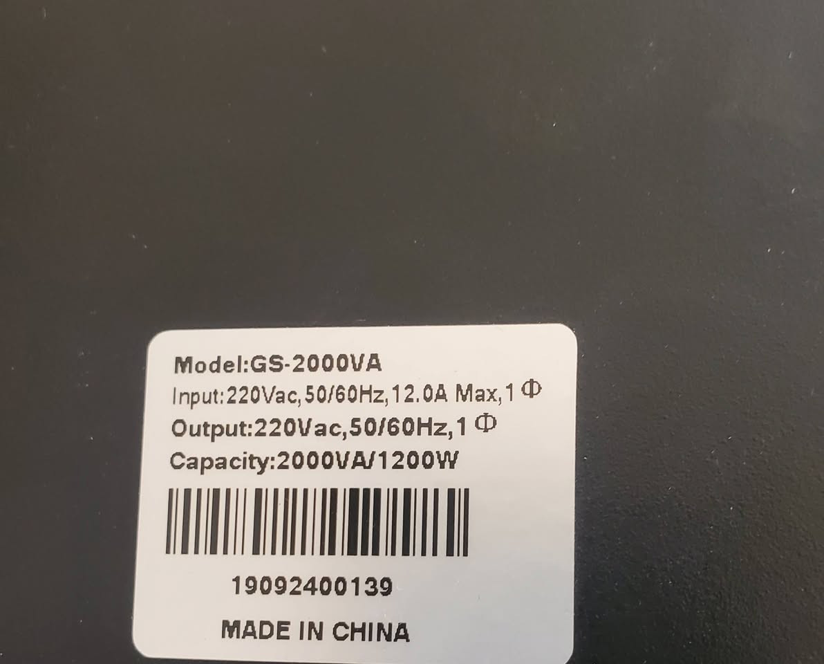جهاز UPS سعة ٢٠٠٠ نظيف وجديد وبطارياته اصليات جدد 
السعر ٨٥ ألف دينار  مع التوصيل داخل العمارة


**إذا كنت صاحب هذا الإعلان وتريد حذفه لأي سبب، رجاءا أرسل رسالة إلى الدعم الفني**