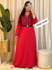 قفطان كريب • تطريز أنيق • مقاسات L XL XXL