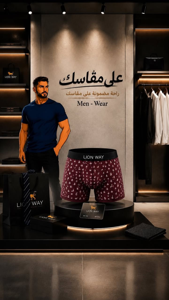 🥰🩳 على مقاسك مكانك الحقيقى 🩳🥰
💙 Collection Now 💙 
🥰🩳💙 ( Boxer - Short ) 🥰🩳💙
🥰🩳💙 ( Lion Way  ) ( Boxer ) 🩳💙 
💐 السعر مقابل الجودة بجد ☺️🩳
💐 السعر مفجأه☺️🩳 
💐 كل مقاسات متاحة 🩳☺️
💐 متاح كميات ☺️🩳
💐 استيك قوى ١٠٠٪؜ ثبات ونعومة 🩳☺️
💐 اطلب الأن 🩳☺️
💐 متاح معاك ٢٤ ساعة 🩳☺️
 #٢٤ساعة
#مصر


**إذا كنت صاحب هذا الإعلان وتريد حذفه لأي سبب، رجاءا أرسل رسالة إلى الدعم الفني**