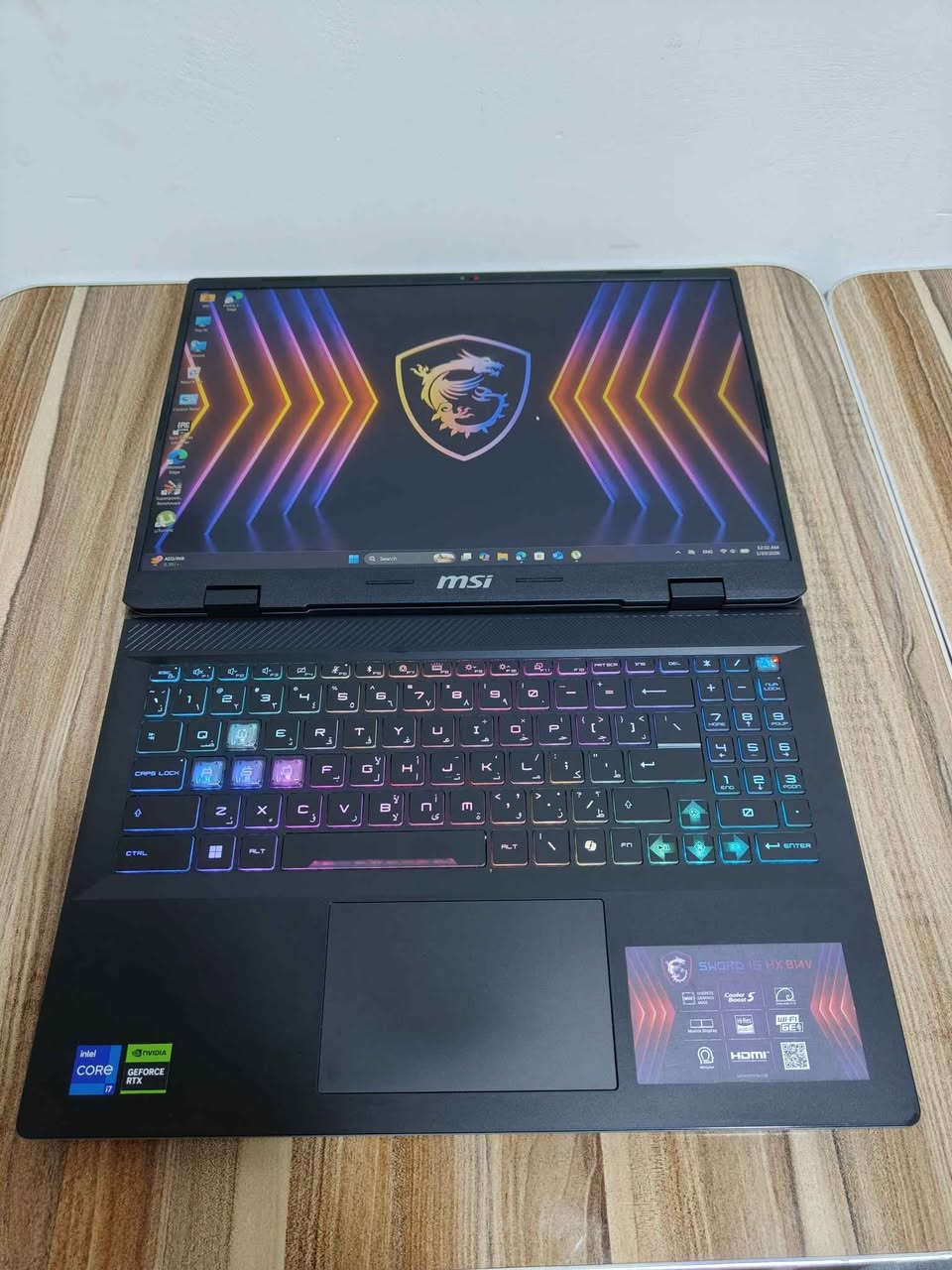 لاپتۆپێکی زۆر تایبەت لە براندی MSI 
زۆر کەم ئیشی کردوە تایبەتە بەکاری دیزاین و ئەندازیاری و گەیمی زۆر قورس هەموو بابەتێکی قورس 

نرخی تەنها:1,450,000

Msi Sword 16 HX B14V
Cpu: Core i7 - 14700HX(20 CORE🔥)
Gpu: RTX 4060 8G (115WATT💨)
Ram: 16 DDR5 5600MT/S
Hard: 1 Tera SSD NVME
Display: 16" WUXGA 144hz🥶
Keyboard: RGB 

گەیاندن بەردەستە بۆ تەواوی کوردستان 
***********/واتسئەپ
*********** حلبجة, السليمانية
