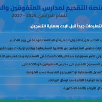 تقديم مدارس متفوقين • مدارس متفوقين 2026 • تسجيل مدارس موصل • تقديمات ...