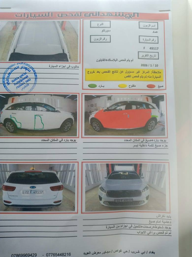 سورنتو ١٨ فول ماعدا الفتحه خليجي ماشيه ٧٨ الف أربيل رقم الهاتف ***********
