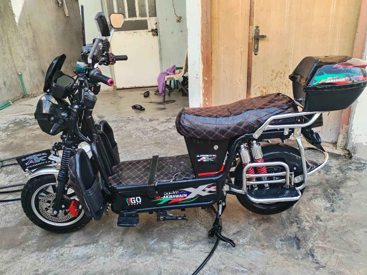 دراجة للبيع الخوين موديل 25بصمه6بطاريات بطاريات  جدد قبل شهر شادهن يقرن 11بصمة يدوي جهاز  سرقة كهرباىيات شقالة دراجة نضيفه سعر  600وبيهة مجال ***********
