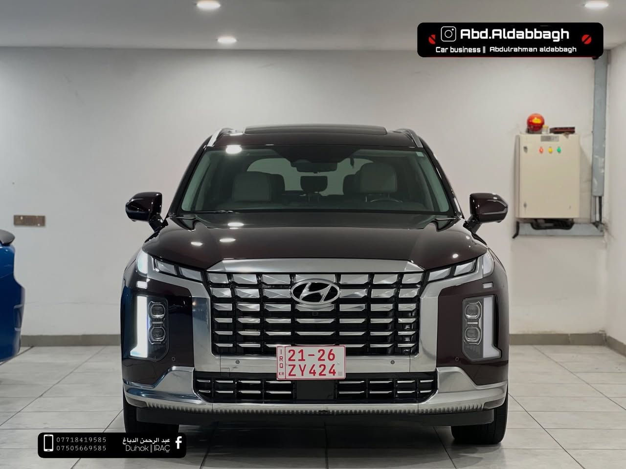 هيونداي بليسايد كلكرافي 2024
‏Hyundai Palisade, Calligraphy
كلكرافي تجي اعلى فئة بالبليسايد فول مواصفات 1/1 
ماشية 43 الف ميل فقط  محرك 6 سلندر 3.8L 
السيارك كاتى بدون رقم تترقم شمالي دهوك اربيل سليماني 
مكان السيارة دهوك ،
السعر :315$ ورقة و بيها مجال 
 السيارة بدون صبغ بدون تعديل بارد 
ضرر السيارة فقط بالدعامية الامامية و ايرباك ستيرن

بدون دواخل شرط كير و محرك بشرط 
للتواصل : اتصال او واتساب فقط
***********
***********
يتوفر داخل المعرض بيع بالاقساط

