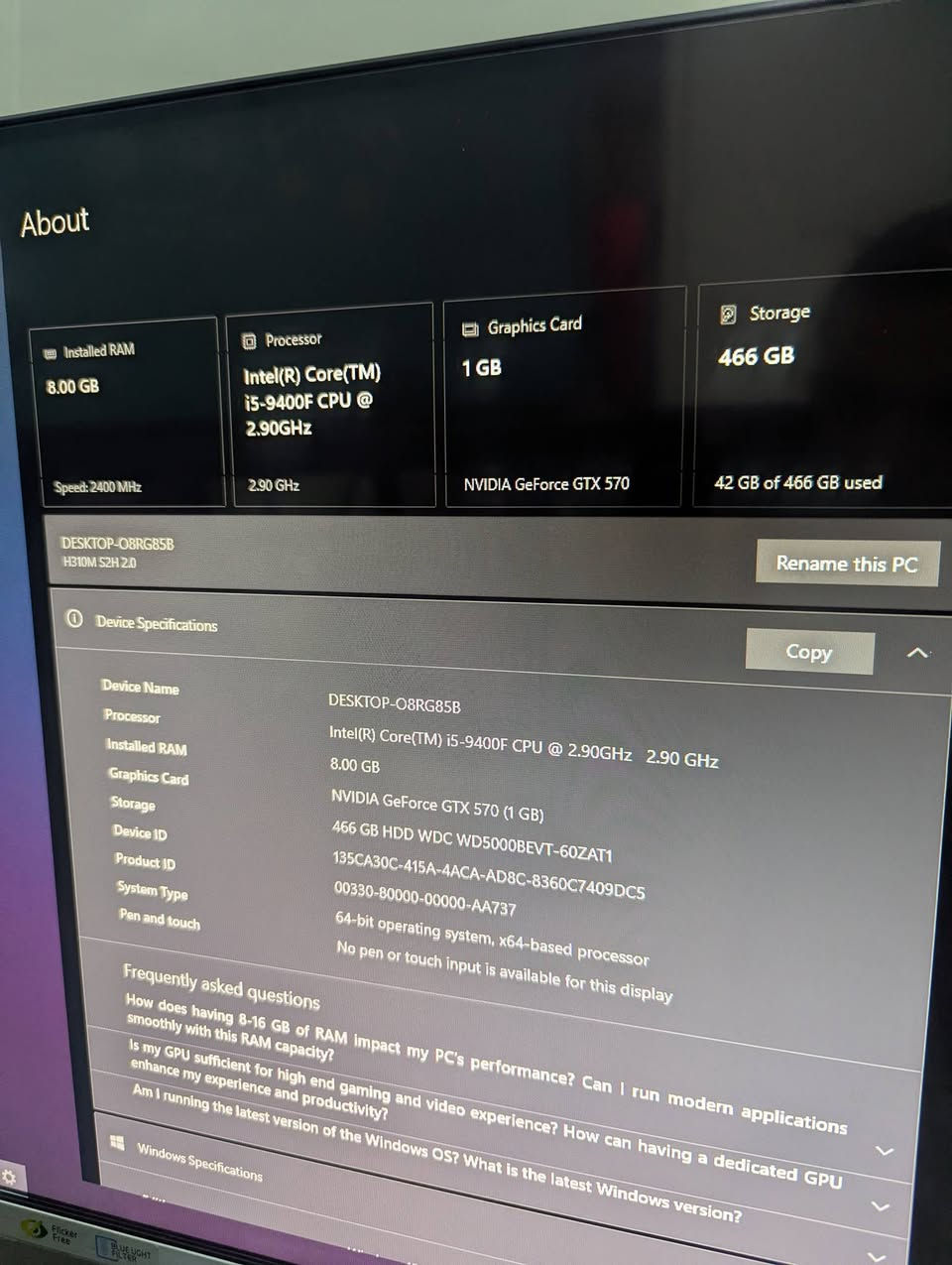 الكيس البيع السعر 300الف قفل مع توصيل
i5 9400f
رقم الهاتف ***********
الكارت GTX 570 

الهارد hhd 500

الرام 8  

البور سبلاي 600 واط Thermaltake

المذر بورد H360.Pro
