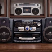 شارب WF-1100 • كاسيت مزدوج • ياباني ١٠٠٪