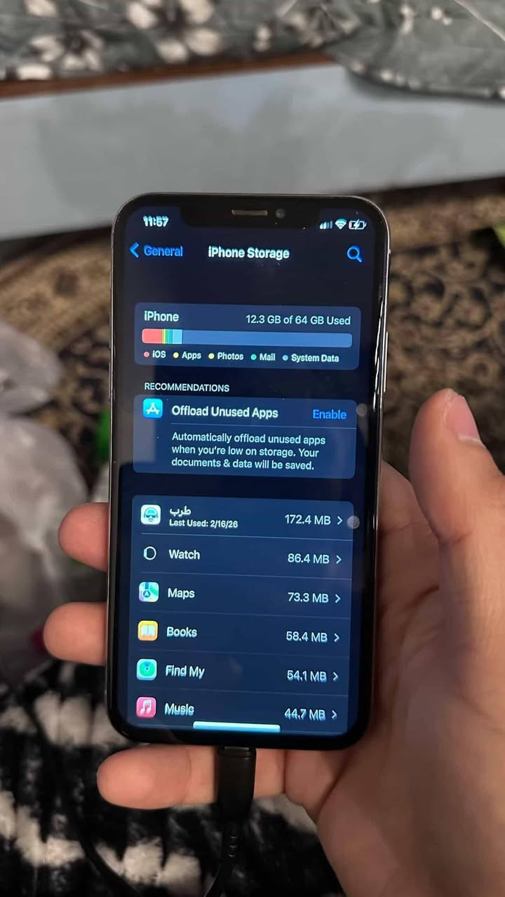 °IPHONE X MAX/ 140 الف
°نموذج M- استخدام شخصي- ذاكرة 64-مكاني كوت متوفر توصيل مجاني

                   الظهر بدون شخط فقط يحتاجله مسح شويه

                   مبدل شاشة اصلية وبطارية -100% نسبتها

                   فقط متوقف face id


**إذا كنت صاحب هذا الإعلان وتريد حذفه لأي سبب، رجاءا أرسل رسالة إلى الدعم الفني**