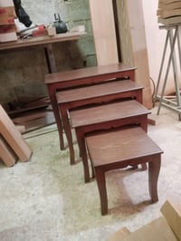 طقم طاولات دك • ٤ قطع • ورشة النور