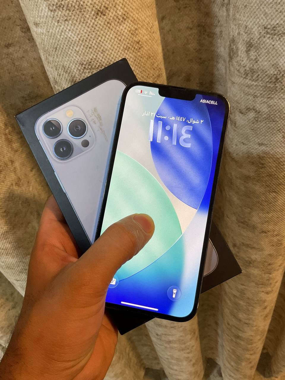 ايفون 13 برو ماكس دبل شريحه Za ذاكرة 128 بطارية 76 السعر 650 الف بي مجال بسيط مكان بغداد الامين ***********
