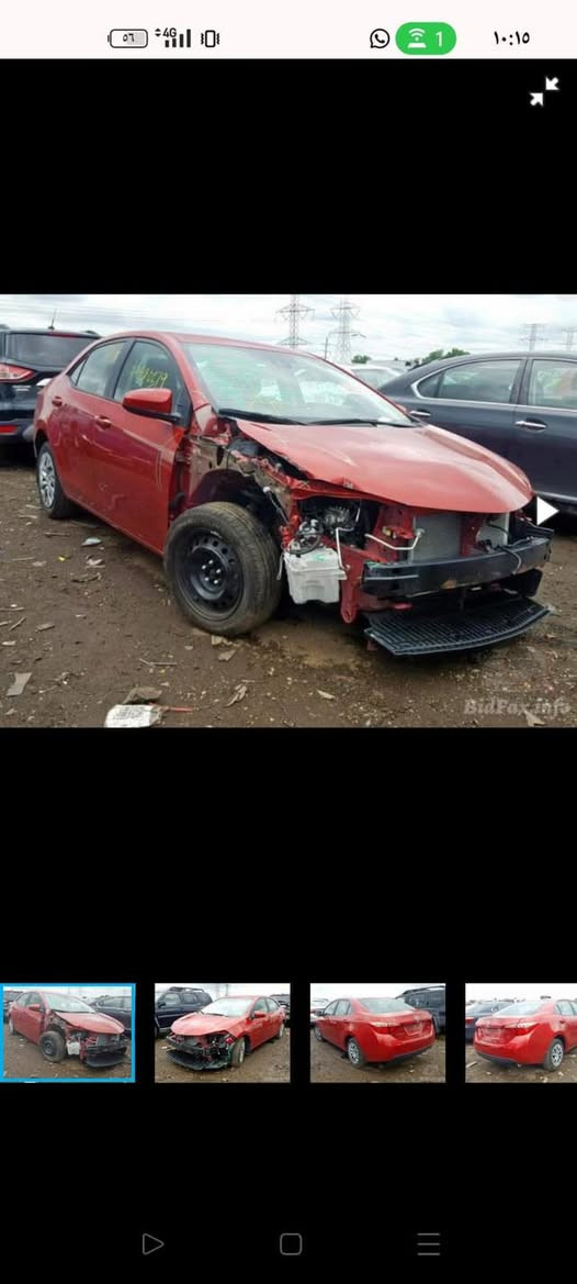 السلام عليكم 
كورلا 18LE
محدثه SE
دعاميه ويل كب ولايتات
حادثهه خفيف بدون ارباك جاملغ امامي فقط نفس اللون
وبالعراق باب خلف السايق تبديل فقط والباقي مكفول
منضومه تبريد كله جديد حته وصل الضمان عندي
مكينه كير حداديه تاير باتري كله جديدوشرط الفحص
اخوان صور الحادث والتفاصيل كلهه ذكرتهه السعر 120$وبيهه مجال 
***********🫡
