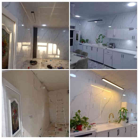 الحمدلله  تم انجاز  العمل في بيت
&&&&** كاك زياد   **&&&&
 < ديكور مطبخ ( بديل رخام + بديل خشب+ سقف ثانوي + اناره +كهربائيات) 
              في منطقة{{ ملك شاه}} 
                   أتمنى ينال أعجابكم 
           
          “”’’;;,, ديكورات خانقين ,,;;’’””
             ~~** كروب عمل **~~ 
ديكورات بلاستك_تغليف جدران_سقوف ثانويه
     وتأسيس كهربائيات كافة البنايات

بأسعار مناسبه وضمان العمل      {{[[<<***********>>]]}}ا
