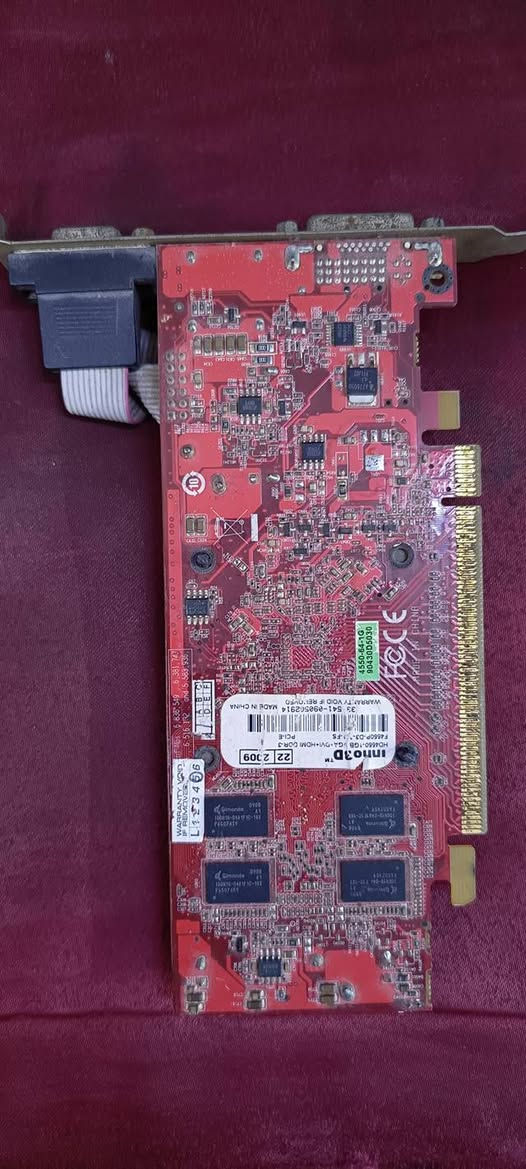 يالله السلام عليكم كروت شاشه للبيع تصفح فقط 
1-Gefors gt220

2-ati radeon hd 4650 
ما عندي توصيل مكاني موصل الأيسر 

للتواصل و الاستفسار 

واتس:***********
