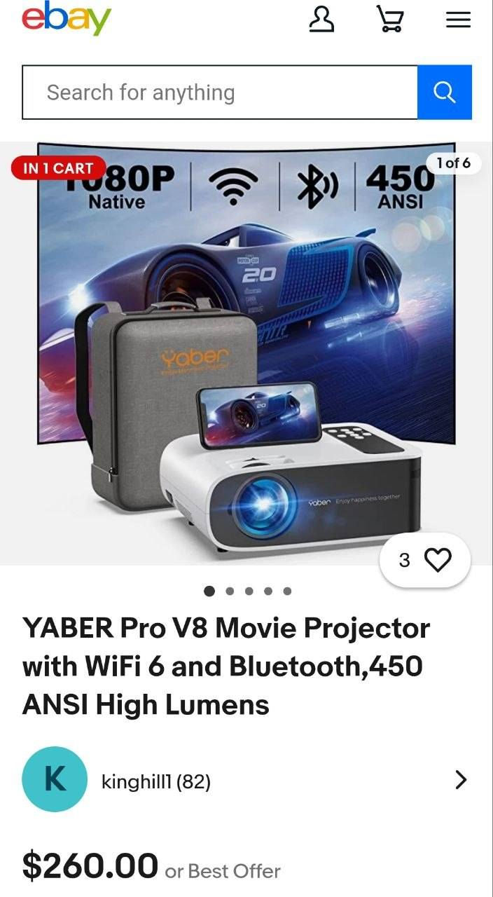 🔥🔥 عرض خاااص ومحدود 🔥🔥
🎬 بروجكتر Yaber Pro V8 الأصلي – تجربة سينما حقيقية ببيتك 😍
✨ المواصفات: 🔹 دقة عرض Full HD 1080p حقيقية + يدعم تشغيل 4K
🔹 اتصال WiFi 6 سريع + عرض مباشر من الموبايل بدون تقطيع 📱
🔹 تصحيح صورة احترافي 4D / 4P من جميع الجهات
🔹 سطوع قوي 450 ANSI مناسب للأفلام والمباريات 🎥⚽
🔹 صوت ستيريو نقي Hi-Fi مع بلوتوث 5.0 🔊
🔹 عدسة احترافية + تبريد مزدوج لعمر أطول
🎁 الملحقات: ✔️ حقيبة فخمة
✔️ ريموت كنترول
✔️ كيبلات كاملة
✔️ جاهز للاستخدام فوراً
💥 السعر قبل: 125,000 دينار
💥 السعر الآن: 90,000 دينار فقط 😱🔥
🚚 توصيل مجاني لكل المحافظات
📦 فحص وتجربة قبل الاستلام ضمان لحقك 100%


**إذا كنت صاحب هذا الإعلان وتريد حذفه لأي سبب، رجاءا أرسل رسالة إلى الدعم الفني**