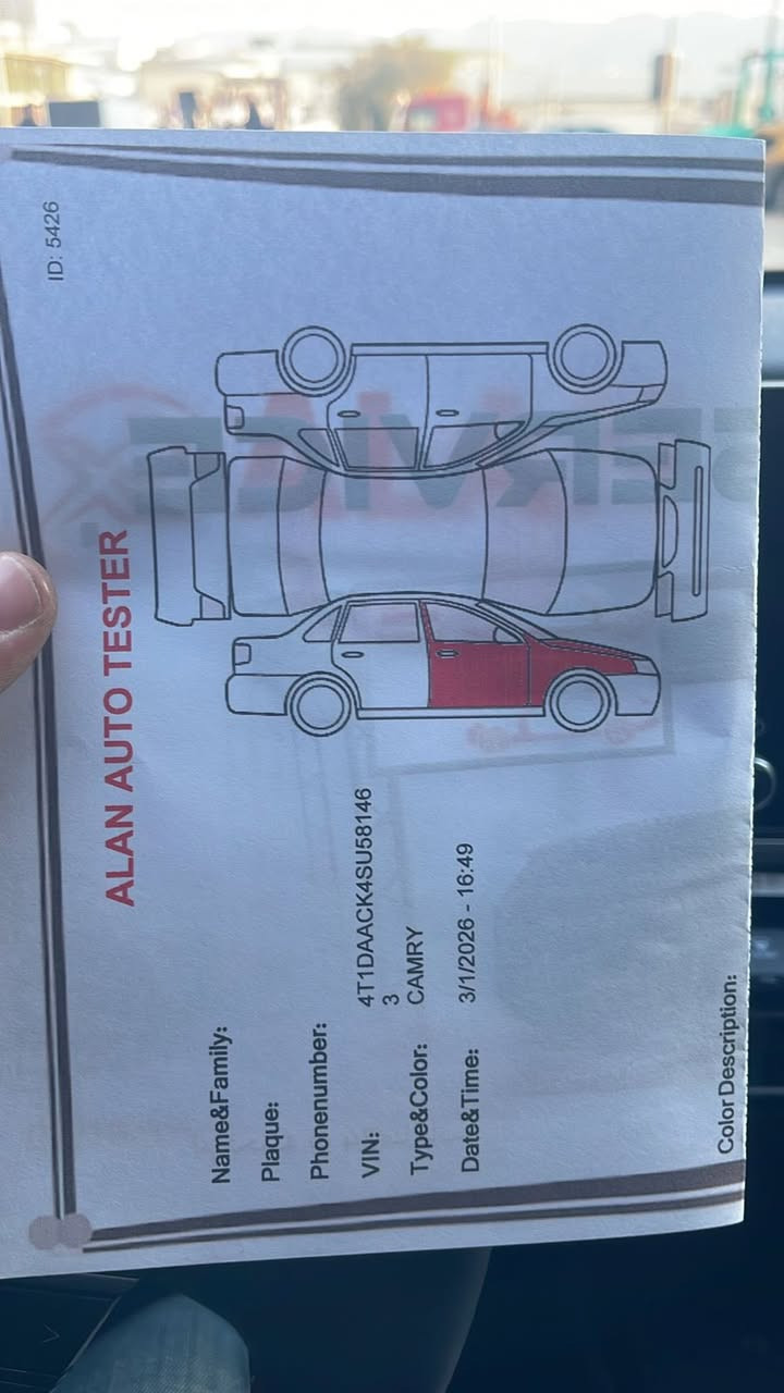 Toyota camre SE  2025
Nrxe 234$   ***********
تۆيۆتا کامری se  چيمانتۆی 
هايبيردو بەنزين
سەيارەکە تابڵێي نازدارەو ڕاقيە 
شانسيو گشت گيانی بە شەرت 
تەنها درگای سەکنو چەمەلەخ بۆياخە بە بێ ناوگرتن
هەمو گيانی بە شەرت ئەفرۆشم 
سەيارەکە تايبەتە 
تەنها 8 mil ڕۆشتوە سەيارەکە وەک سفر وايە 
پێشو دوای کەپس کەپسە
بۆزانياری زياتر تێل بکە تکايە
ڕەقەم شانصی 4t1daack4su581463
