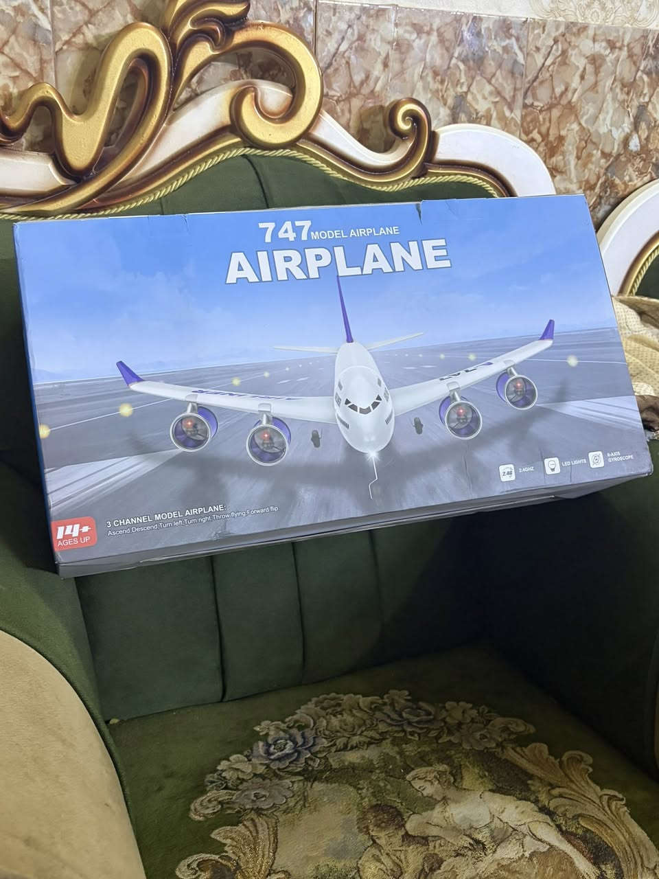 طائرة يتم التحكم فيه عن بعد (RC) مصمم على شكل طائرة بوينغ 747.
نوع المنتج: نموذج طائرة لعبة يعمل بـ 2 قناة للتحكم.
المميزات: تحتوي على أضواء LED وتصميم محاكي للطائرة الحقيقية.
المواد: مصنوعة من مواد متينة (مثل EPP) لتتحمل الصدمات.
الاستخدام: لعبة مناسبة للهواة والمبتدئين في مجال طائرات التحكم عن بعد.
السعر 20 الف


**إذا كنت صاحب هذا الإعلان وتريد حذفه لأي سبب، رجاءا أرسل رسالة إلى الدعم الفني**