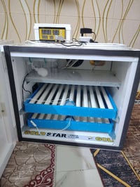 فقاسة • سعة ١٤٤ • اوتوماتيك」「نسبة تفقيص ٩٠٪」「عاكس وباتري
