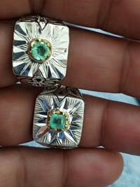 زمرد كولومبي قطع رووعة صياغة يدوية ثقيلة مع الشهادة سعر القطعه ١٤٠ ألف...