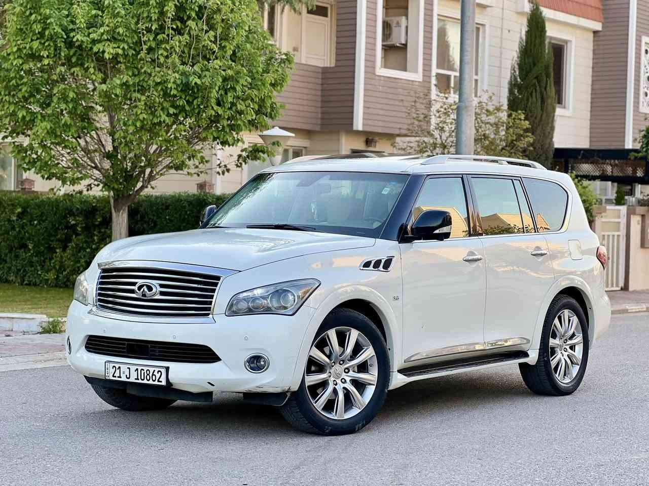 للبيع 
‏INFNITY QX80  
‏‎بلاتينيوم اعلى فئة فول الفول محرك 8 سلندر   
موديل 2014 وكالة سردار كفاله عامة
المواصفات
                                                              
‏‎• مساعد الفرامل 
‏‎• نظام المحافظه على المسارVSC
‏‎• نظام مساعده التسلق
‏‎• نظام مانع انحدار
‏‎• حساسات اماميه 
‏‎• حساسات خلفيه 
‏‎•رادار امامي
‏‎. كامرة 360 درجة 
‏‎•ثلاث شاشات 
‏‎•شاشة كبيرة لمس 
‏‎• حساسات الاطارات
‏‎• نظام مانع الانزلاق
‏‎• نظام نقطعه عمياءblind spot 
‏‎•ثلاث وضعيات قيادة   
‏‎• مثبت السرعه 
‏‎• قفل مركزي للابواب
‏‎• عجله القياده و مقاعد من الجلد 
‏‎• فتحه سقف
‏‎• دخول بواسطه مفتاح ذكي(بصمه)
‏‎• شاشات بظهر المقاعد الاماميه 
‏‎• كشنات كهربائية
‏‎•كشنات تدفأة تبريد
‏‎• مرايا الجانبيه كهربائية 
‏‎•تحكم وضعيات الستيرن كهربائي
‏‎• ثلاجه 
‏‎• تحكمات استيرن فول 
‏‎داخل صاج ملكي 
‏‎تبريد ثلاث قطع
‏‎جنطة كهرباء 
‏‎تشغيل عن بعد
‏‎وهواي بعد بيه مواصفات 
                    
ملاحضات
‏‎سيارة كفالة من الدعامية للدعامية بشرط
‏‎مكفول من صبغ و بارد و تبديل
السيارة رقم سليمانية
سنوية ، وهزة ، جديد لسنة  2030

مكان السيارة ديالى خانقين
رقم صاحب السيارة
***********
