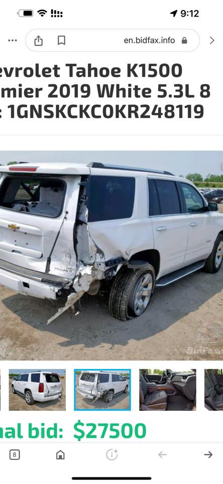 تاهو 2019 بريمير صور الحادث بالمنشور الباقي كفاله ماشيه 68 ميل مكان ناصريه ***********
