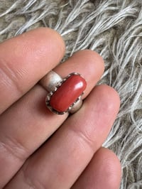 مرجان تونسي غير معالج • صياغة يدوية ثقيلة • مقاس ١٧-١٨