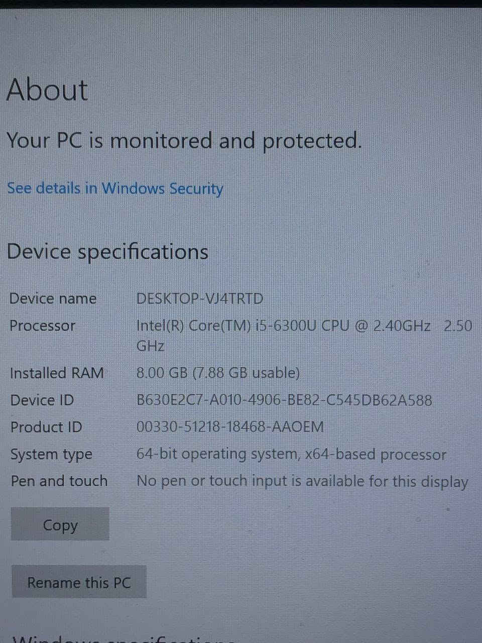 سلام عليكم لابتوب مستعمل نضيف
المواصفات
معالج : core i5-6300U
الرام : 8gb
والباقي المواصفات بالصوره كدامكم

للاستفسار عن السعر واتساب ***********
