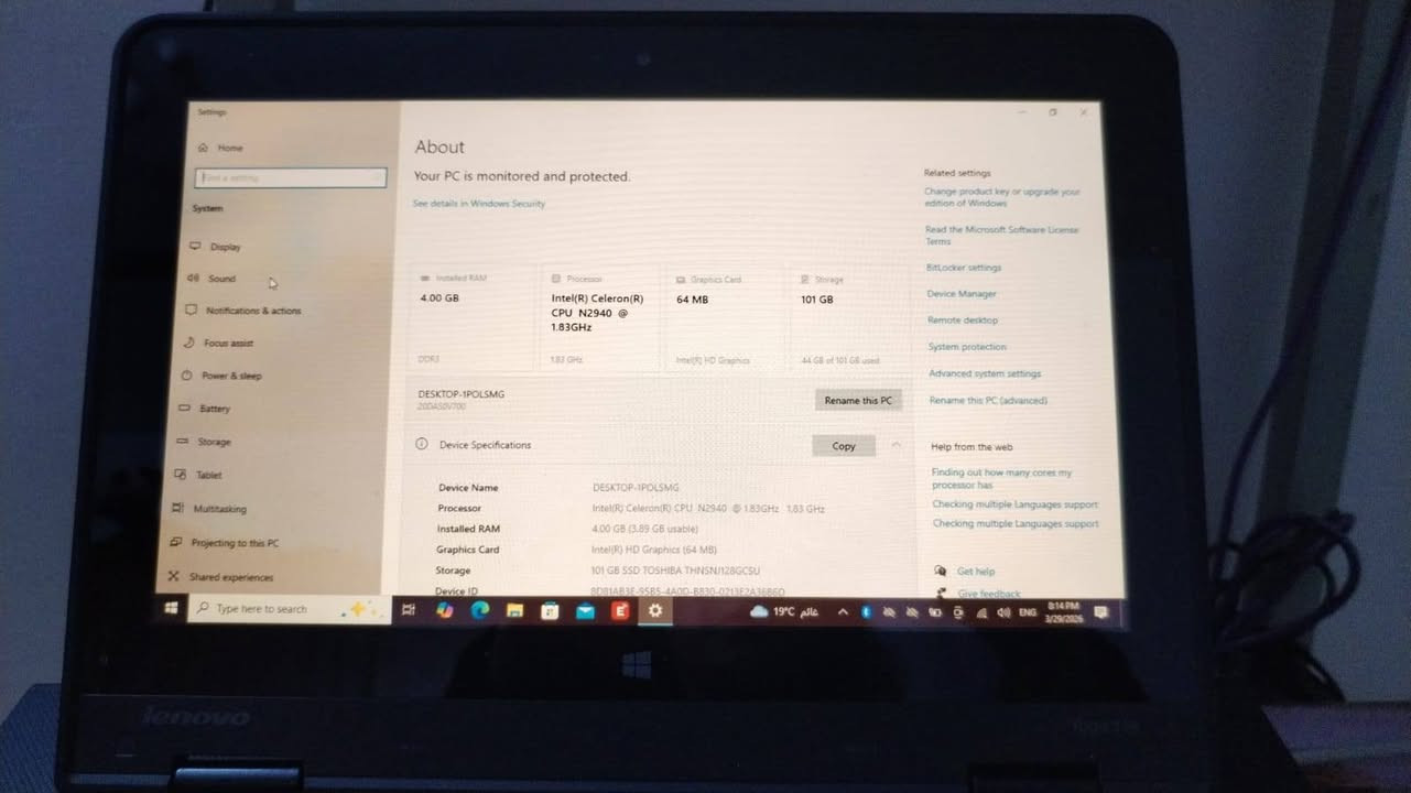 لابتوب لينوفو للبيع رام 4 هارد 128 Ssd شاشة حجم 13 لمس تنقلب وتصير ك ايباد
ملاحظه الابتوب يفقد شحن تشتغل 10 دقائق بس مع العلم البطاريه جديده بدلتها يمكن الخلل بالكيبل سعر 110 بي مجال بسيط مكاني المشتل ***********
