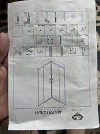 كابينة زاوية • ٩٠×٩٠×١٩٥سم • جديدة غير مركبة